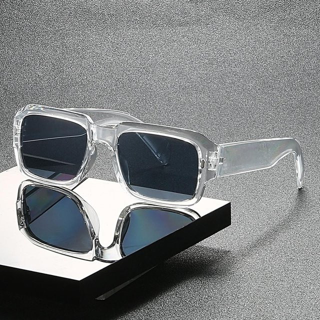 Fashion Glasses M Sonnenbrille, quadratisch, Vollrand, grau, Unisex, Kunststoff - Bild 1