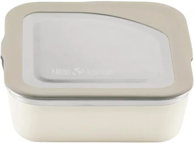 Klean Kanteen Lunchbox aus Edelstahl in Beige mit Silikon-Dichtung und Schraubverschluss - Bild 1