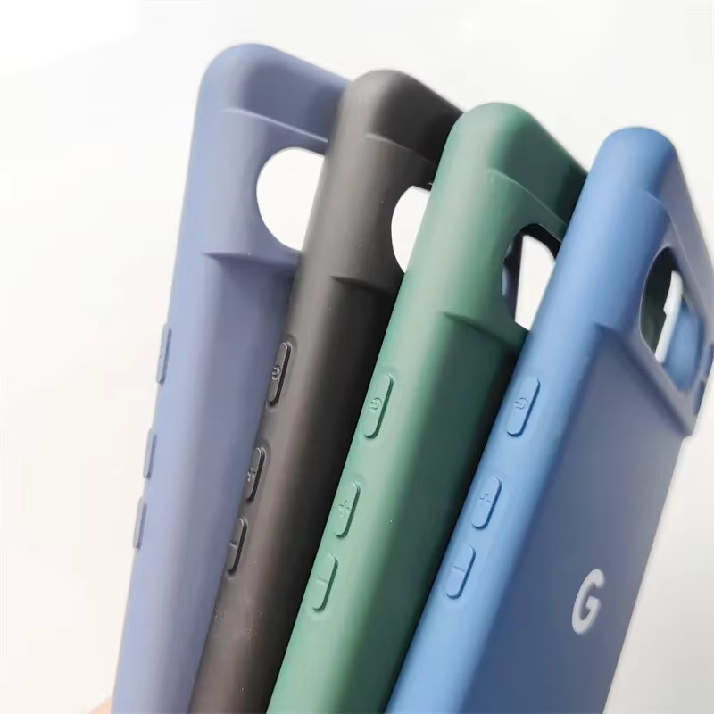 Stoßfeste Silikonhülle für Google Pixel 6 6A 7 7A 8 8A Pro 5G in Grau - Bild 2