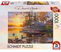 Schmidt Spiele Puzzle Darrell Bush Bootshaus mit Kanus, 1000 Teile - Bild 1