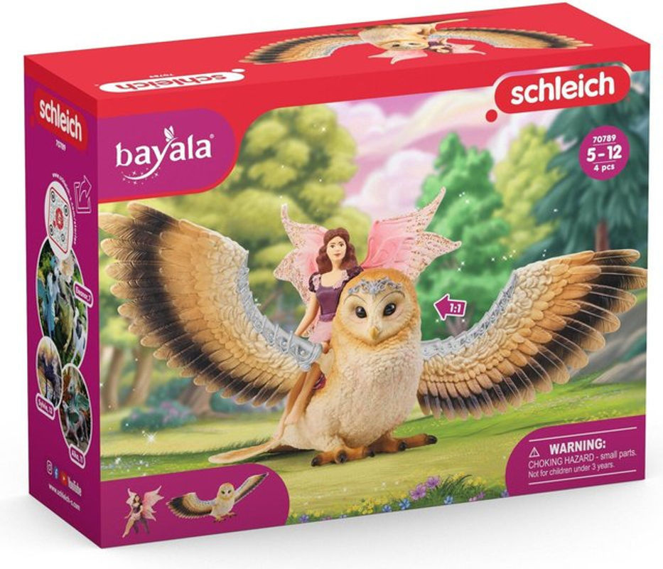 Schleich Bayala Elfe auf Glitzer-Eule, Spielfigur, ab 3 Jahren - Bild 3