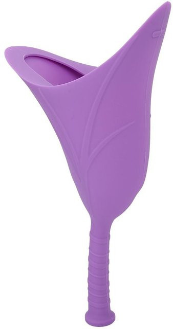 Tragbares Silikon Urinal für Frauen von Meterk, faltbarer Urintrichter für Reisen in Pink und Lila - Bild 1