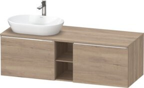 Duravit Waschtischunterschrank D-Neo in Braun, Wandhängend, B/T/H: 140 x 55 x 45,9 cm - Bild 1