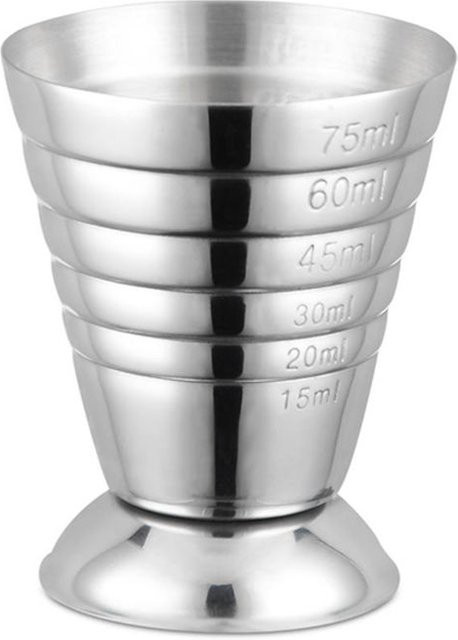 Stalgast Multi-Level Jigger aus Edelstahl in Silber mit aufgedruckter Skala - Bild 1