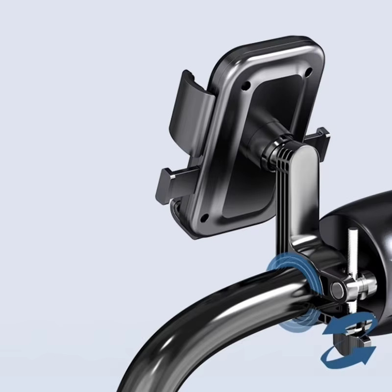 360 Grad drehbare Motorrad-Telefonhalterung und Navigationshalterung für Fahrrad und Roller in Schwarz - Bild 6