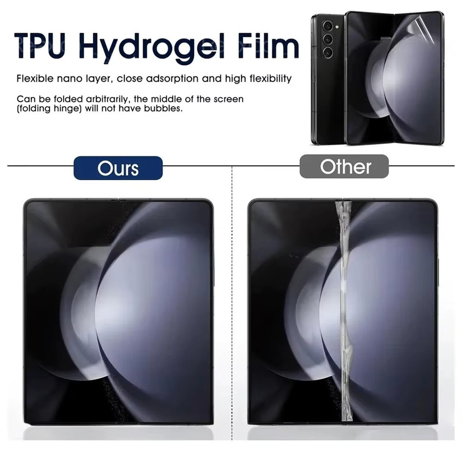Samsung Hydrogel-Displayschutz für Galaxy Z Fold 7, Z Fold 6 und Z Fold 5, HD-Front-Bildschirmschutz in Transparent, vollständige Abdeckung - Bild 3