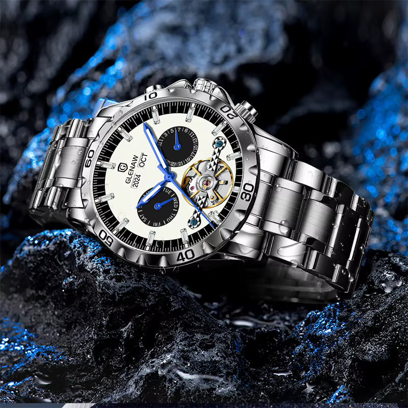 GLENAW Design Automatik-Armbanduhr, Edelstahl, Herren - Bild 3