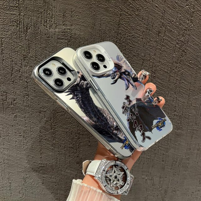 M-Monster H-Hunter Handyhülle für iPhone 11 bis 17 Pro Max Plus Air mit stoßfester matter Rückseite in Schwarz - Bild 1
