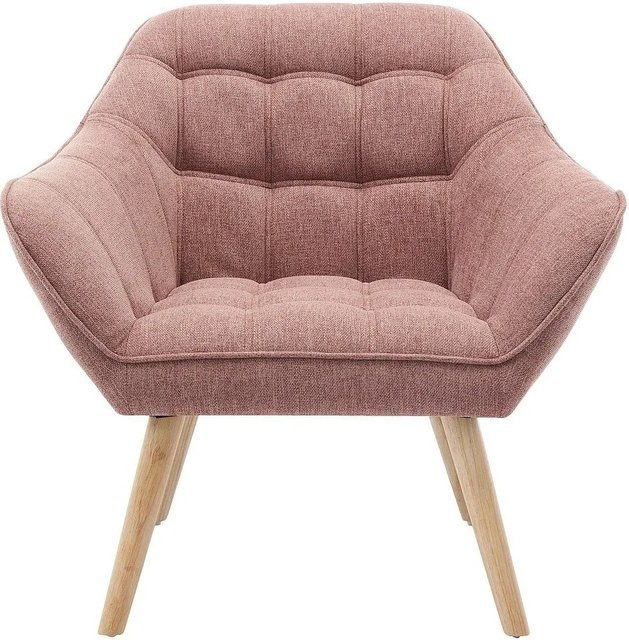 Vente-unique Sessel Caserta mit gerader Rückenlehne in Rosa, melierter Stoff, Höhe: 82 cm - Bild 1