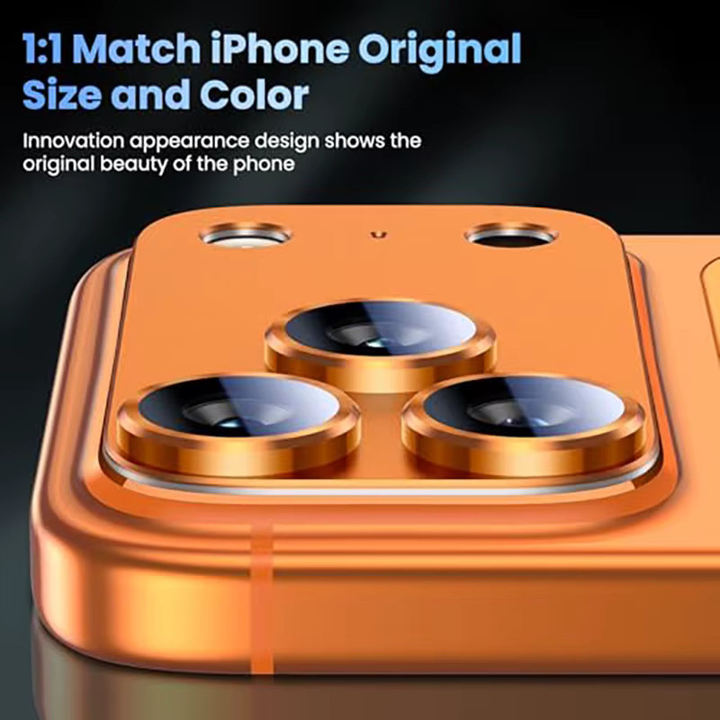 Kameraobjektivschutz für Apple iPhone 17 Pro und iPhone 17 Pro Max aus Metallglas mit Matt-Effekt und AR+AF Beschichtung in Schwarz - Bild 2