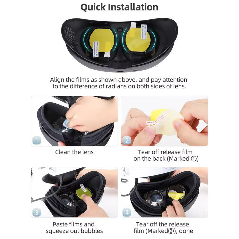 onscersoco Anti-Scratch Objektiv-Schutzset für PSVR2, Staubgeschützte Linsenabdeckung für PlayStation VR2 Zubehör - Bild 3