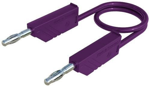 Hirschmann Test & Measurement MLN 100/2,5 VI Messleitung mit 4mm Lamellenstecker in Violett, Länge: 1,00 m - Bild 1