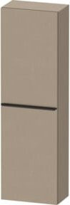 Duravit Halbhochschrank D-Neo in Schwarz/Leinen mit 1 Tür und 4 Regalböden, Wandmontage, B: 40 cm, T: 24 cm, H: 132 cm - Bild 1