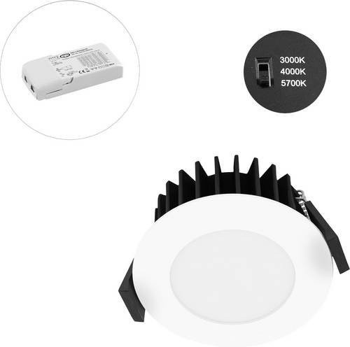 EVN L54D100125 LED-Einbauleuchte, 10W, Weiß, rund, dimmbar - Bild 1