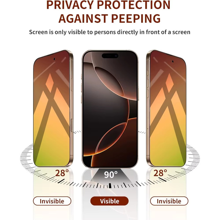 NNBILI 3er-Pack Blickschutzfolie für iPhone 17 Pro Max in Multicolour, kratzfest und blasenfreie Abdeckung - Bild 2