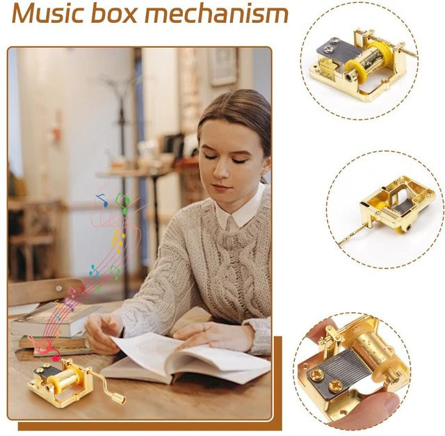 Goldener Musikbox-Mechanismus aus Metall als DIY-Ersatzteil für Handarbeiten und Reparaturen - Bild 1