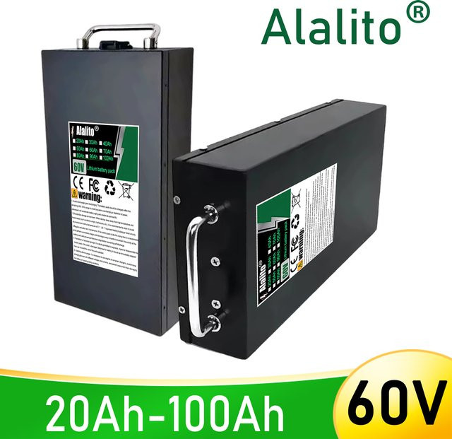 ALalito Li-Ion Akkupack 60V in Schwarz für 250-2000W Motorradbatterien - Bild 1