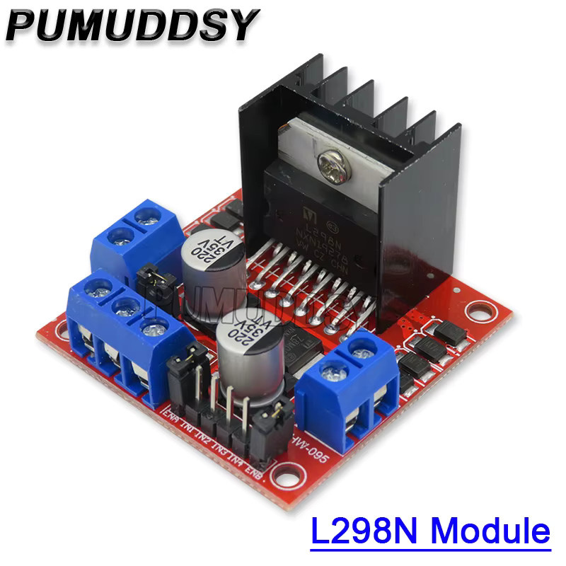 PUMUDDSY L298N DC Motor Treiber Modul in Rot für Arduino und Roboter - Bild 2
