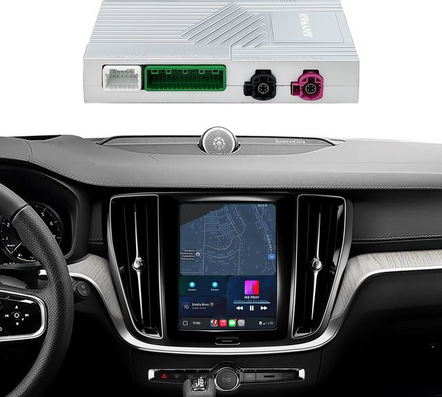 LEXXSON Kabelloses CarPlay und Android Auto Nachrüstkit Decoder-Box für Volvo V60 V90 S60 XC40 XC60 XC90 S60 S90 2017-2022 mit Wi-Fi und Bluetooth - Bild 1