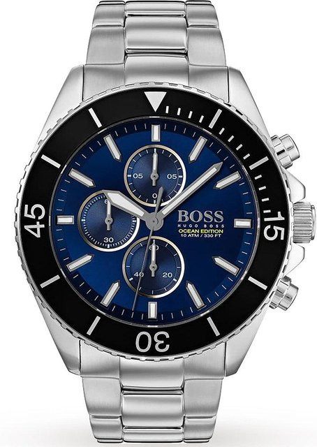 Hugo Boss Herrenuhr, Quarz, Edelstahl, 48 mm, Blau - Bild 1