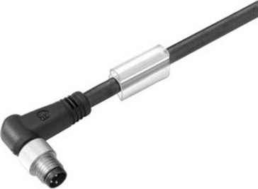 Weidmüller Sensor-Aktor-Steckverbinder M8 Stecker gewinkelt, 4-polig, Schwarz, 1,50 m - Bild 1