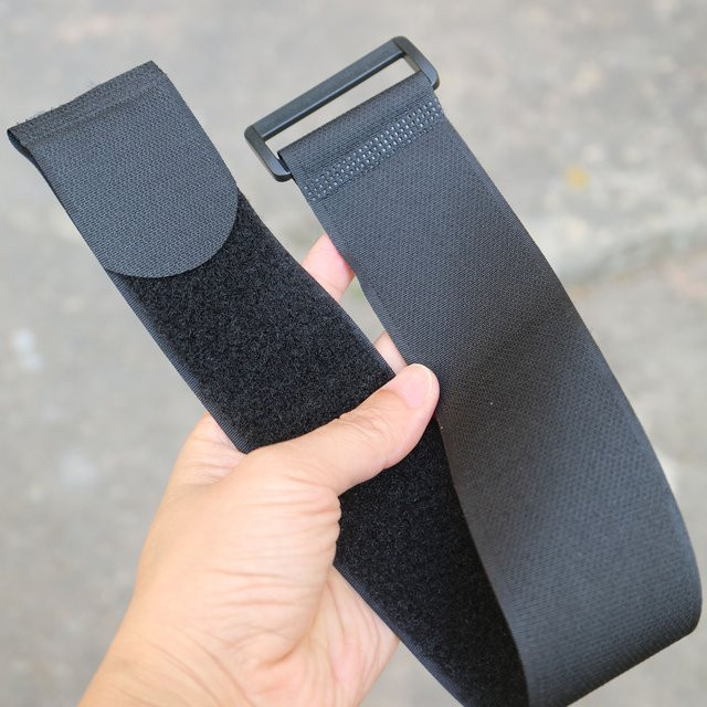OKNOW Wiederverwendbare Nylon-Gepäckbänder mit Schnalle und Klettverschluss, Farbe: Schwarz - Bild 1