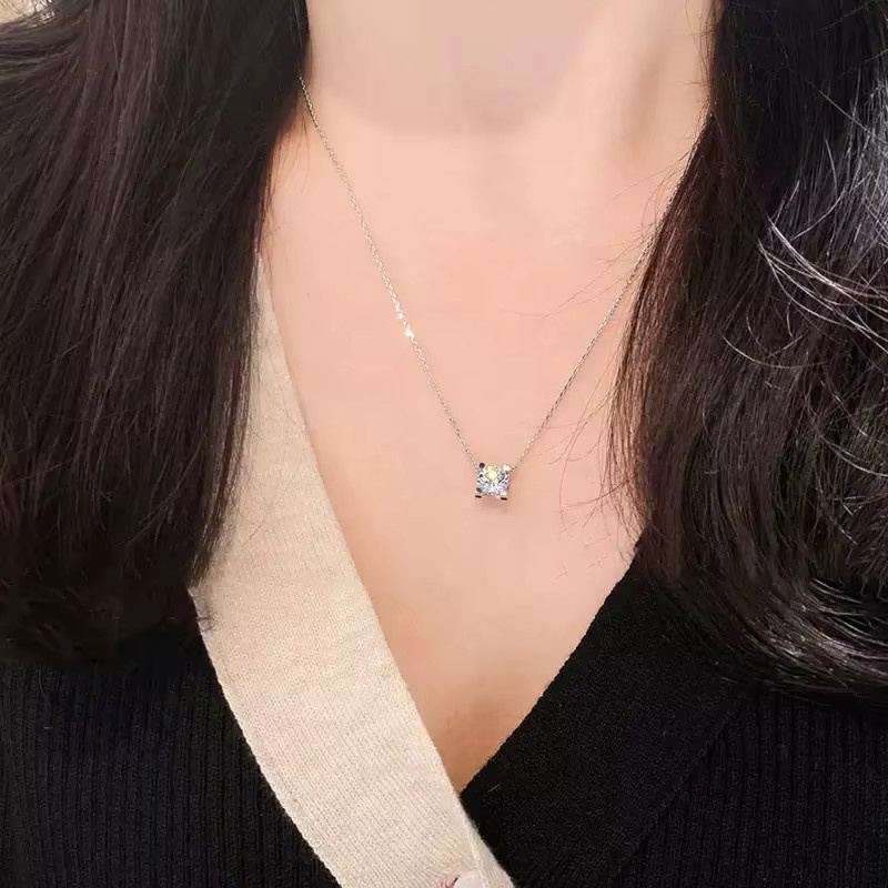 SAY Halskette 925 Silber, 18 Karat vergoldet, Zirkonia, Damen - Bild 3