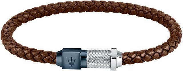 Maserati Jewels Armband, Edelstahl, recyceltes Leder, Herren, brown - Bild 1