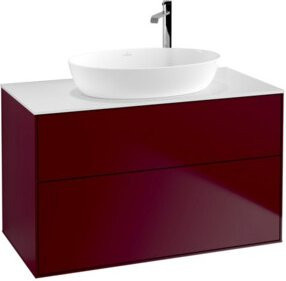 V&B Waschtischunterschrank Finion in Weiß Peony Matt, Breite: 100 cm, Tiefe: 50,1 cm - Bild 1