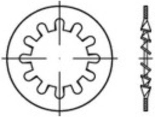 TOOLCRAFT Zahnscheibe aus Federstahl, Durchmesser: 17 mm, silber, 100 Stück - Bild 1