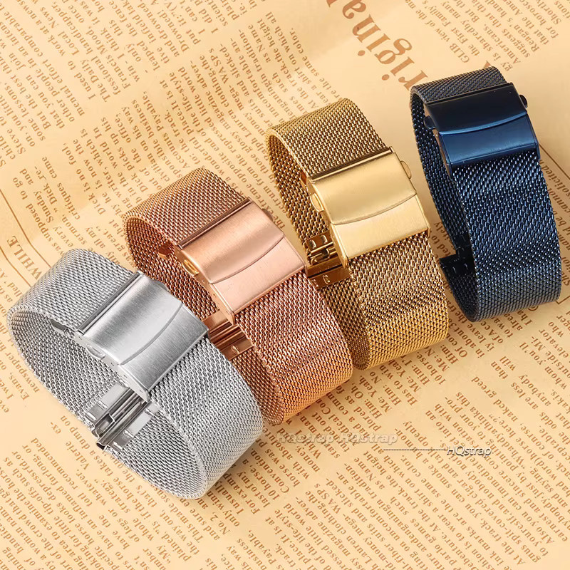 HQstrap Uhrenarmband Milanaise, Edelstahl, Roségold, Unisex - Bild 2