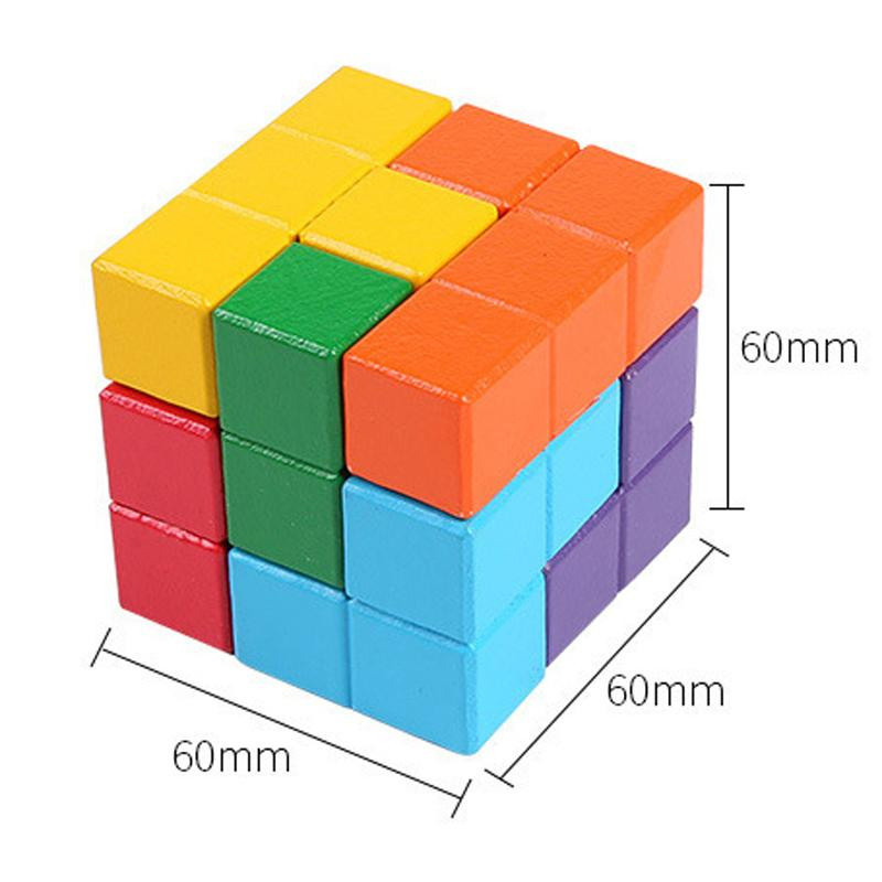 Linyi toy Soma Würfel Puzzle Holz Spielset ab 3 Jahren - Bild 2