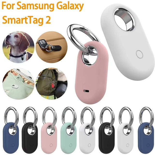 Samsung Galaxy SmartTag 2 Schutzhülle in Schwarz mit Schlüsselbandloch für einfache Tragbarkeit - Bild 1