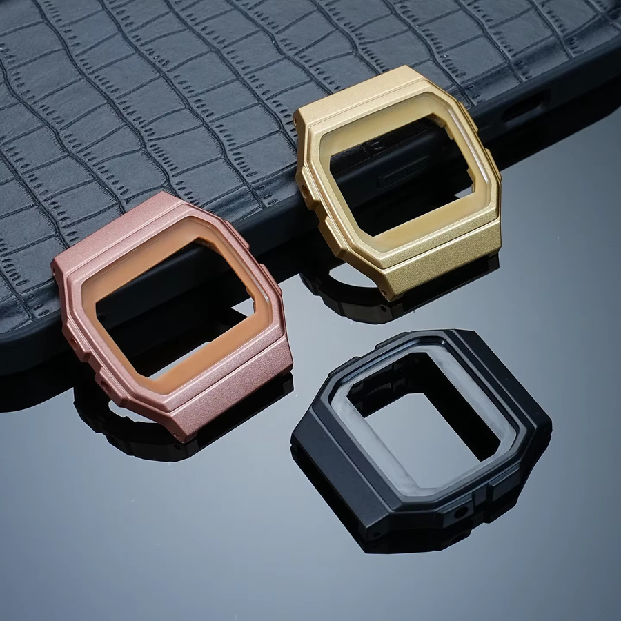 Casio Uhrengehäuse Mod Kit, Harz, Schwarz, Gold, Rose, Uhrenzubehör - Bild 2
