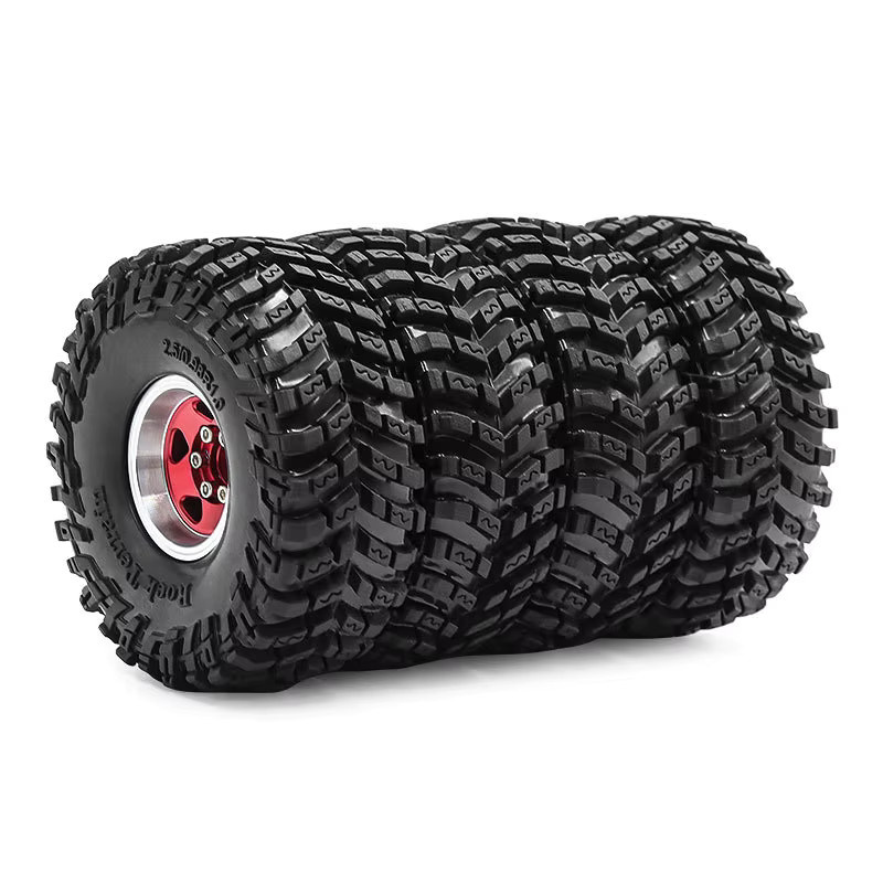 Meep 1/18 TRX4M SCX24 FMS Ascent-18 1,0-Zoll-Radreifen, Kletterfahrzeugreifenprofil, Schwarz, Gummi - Bild 3
