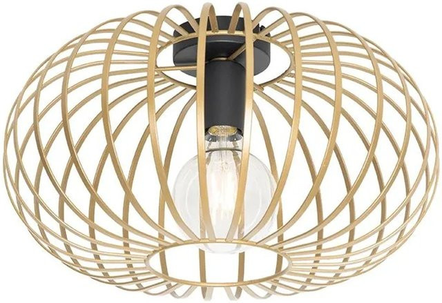 QAZQA Design Deckenleuchte Johanna in Gold und Messing, modern und dimmbar, Durchmesser: 39 cm - Bild 1