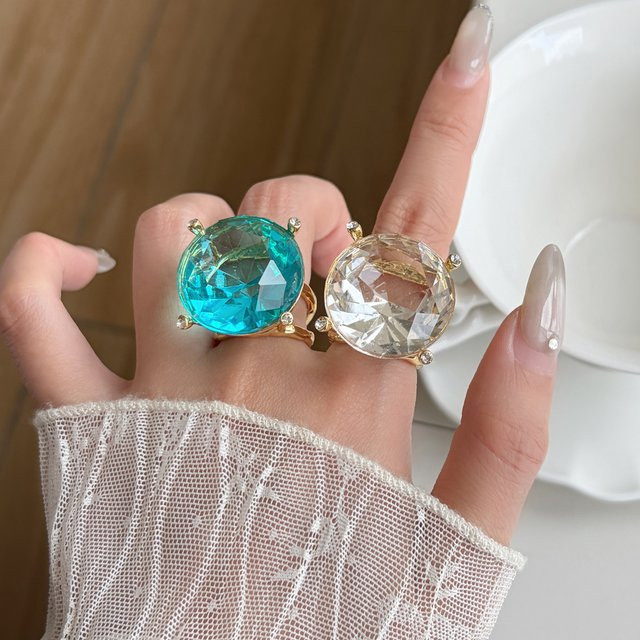 DINGABIYU Offener Ring, farbige Edelsteine - Bild 1