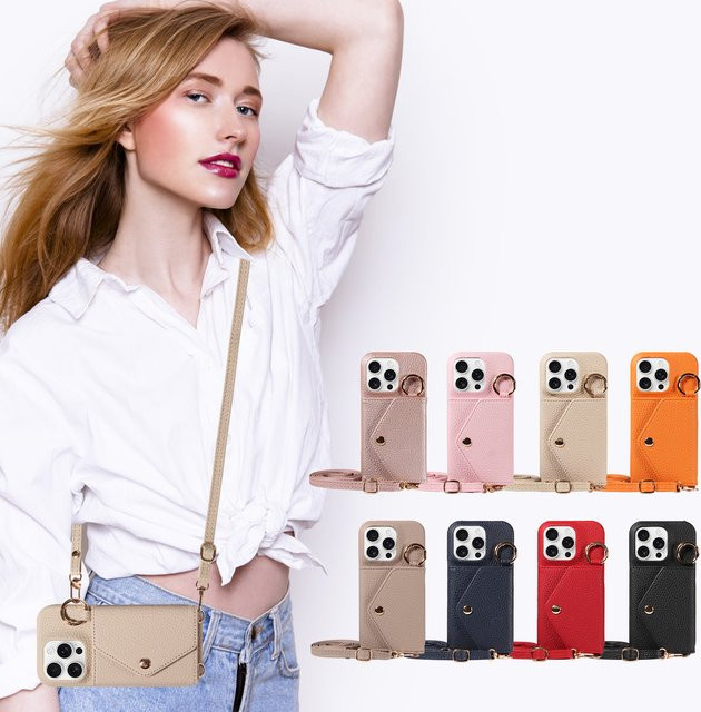 Samsung Crossbody Handyhülle aus PU-Leder mit Spiegel und Anti-Entmagnetisierung in Rot für Galaxy A12 A13 A14 A16 A32 A51 A52 A54 - Bild 1