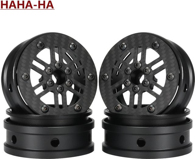 MALOM RC Carbon-Faser-Aluminium Beadlock-Felgen, 2 Stück, Schwarz, Metall - Bild 1