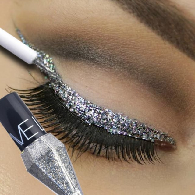 Flüssig-Eyeliner, silberfarben, schimmernd - Bild 1
