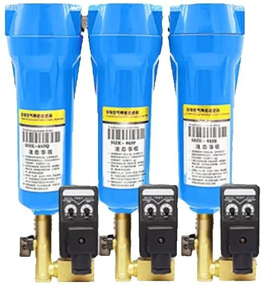 NGS Automatisches elektronisches Abflussöl-Wasser-Präzisionsfilter-Kombinationsset Separator für Luftkompressor in Blau - Bild 1