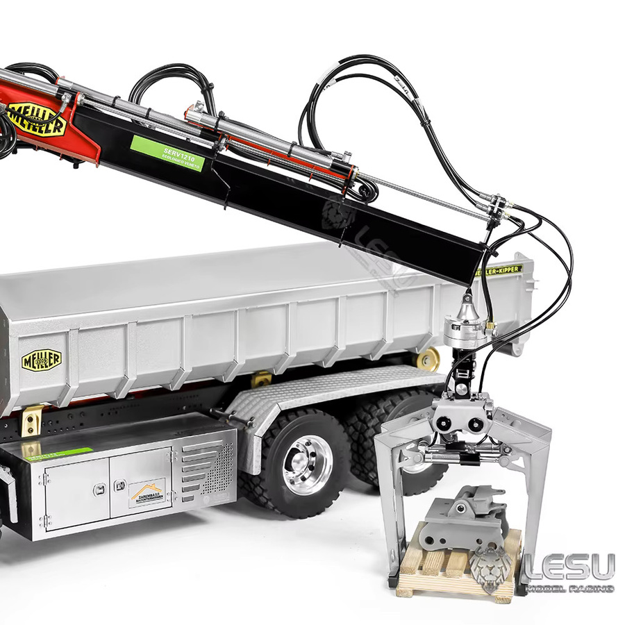 LESU LKW ferngesteuertes Modell, Metall, 1:14, hydraulischer Roll-on-LKW-Kran - Bild 2