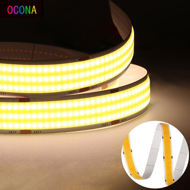 OCONA COB-LED-Streifenlicht dimmbar 24 V mit hohem CRI90 für gleichmäßige Beleuchtung - Bild 1