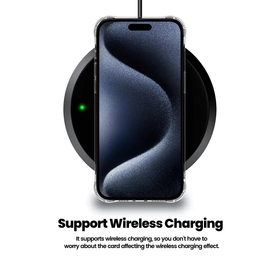 Toocki Transparente Handyhülle aus weichem TPU mit Kartentasche für iPhone 15 14 13 12 Pro Max Plus stoßfest - Bild 4