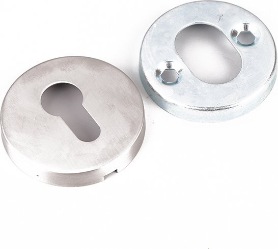 HELTC Split Lock Abdeckung aus 304 Edelstahl in Silber als dekorative Schutzhülle für Innen-Türschlosszylinder - Bild 1