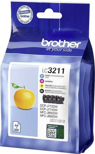 Brother Original Tintenpatronen LC3211 Kombi-Pack Schwarz, Cyan, Magenta, Gelb - Bild 1