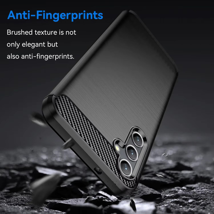 Stoßfeste TPU Schutzhülle mit Carbon Fiber Textur für Samsung Galaxy A05 A06 A15 A16 A25 A26 A35 A36 A54 A55 A56 in Schwarz - Bild 4