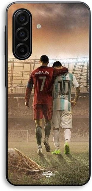 Maniacase Handyhülle für Samsung Galaxy A56 mit Cristiano Ronaldo und Messi Goat Design in Schwarz und Multicolour - Bild 1