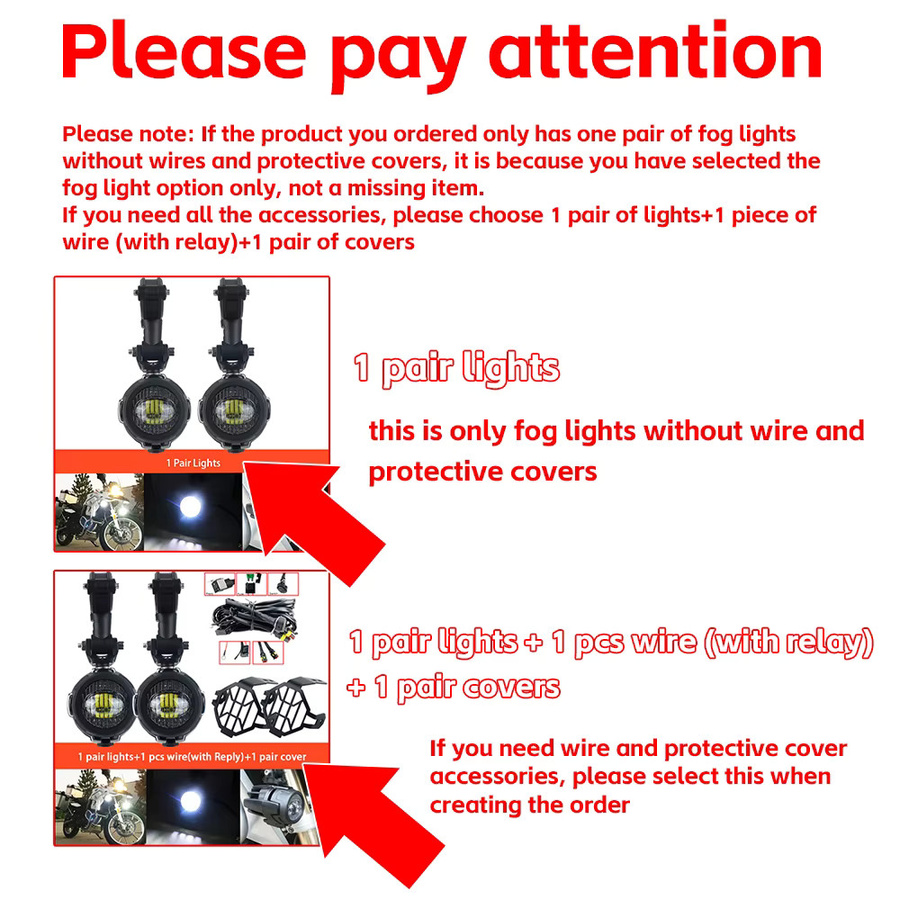 Atubeix LED Zusatzscheinwerfer Spot Driving Nebelscheinwerfer für Motorrad Universal, 40W, 6000K, Schwarz - Bild 2