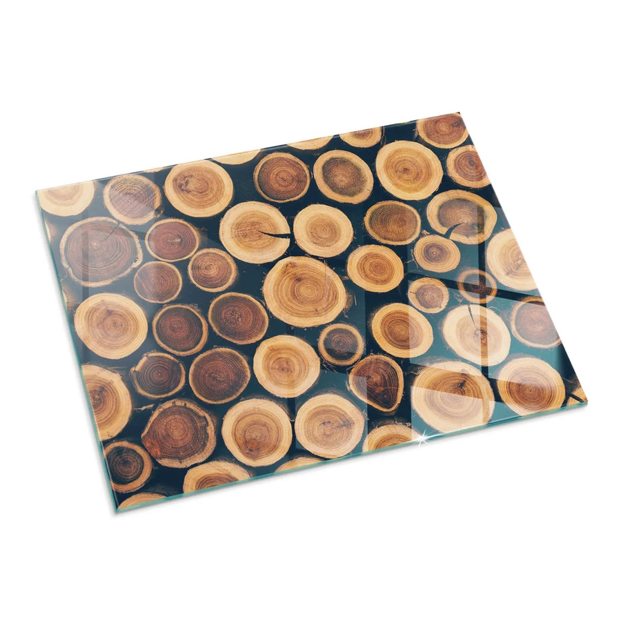 Tulup Glasbodenplatte für Kaminöfen in Braun, B/T: 80 x 60 cm - Bild 2